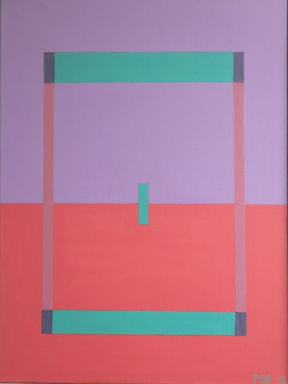 ON ALBER' FOOT PRINTS 1, 1986, OIL ON CANVAS, 79 * 63 CM